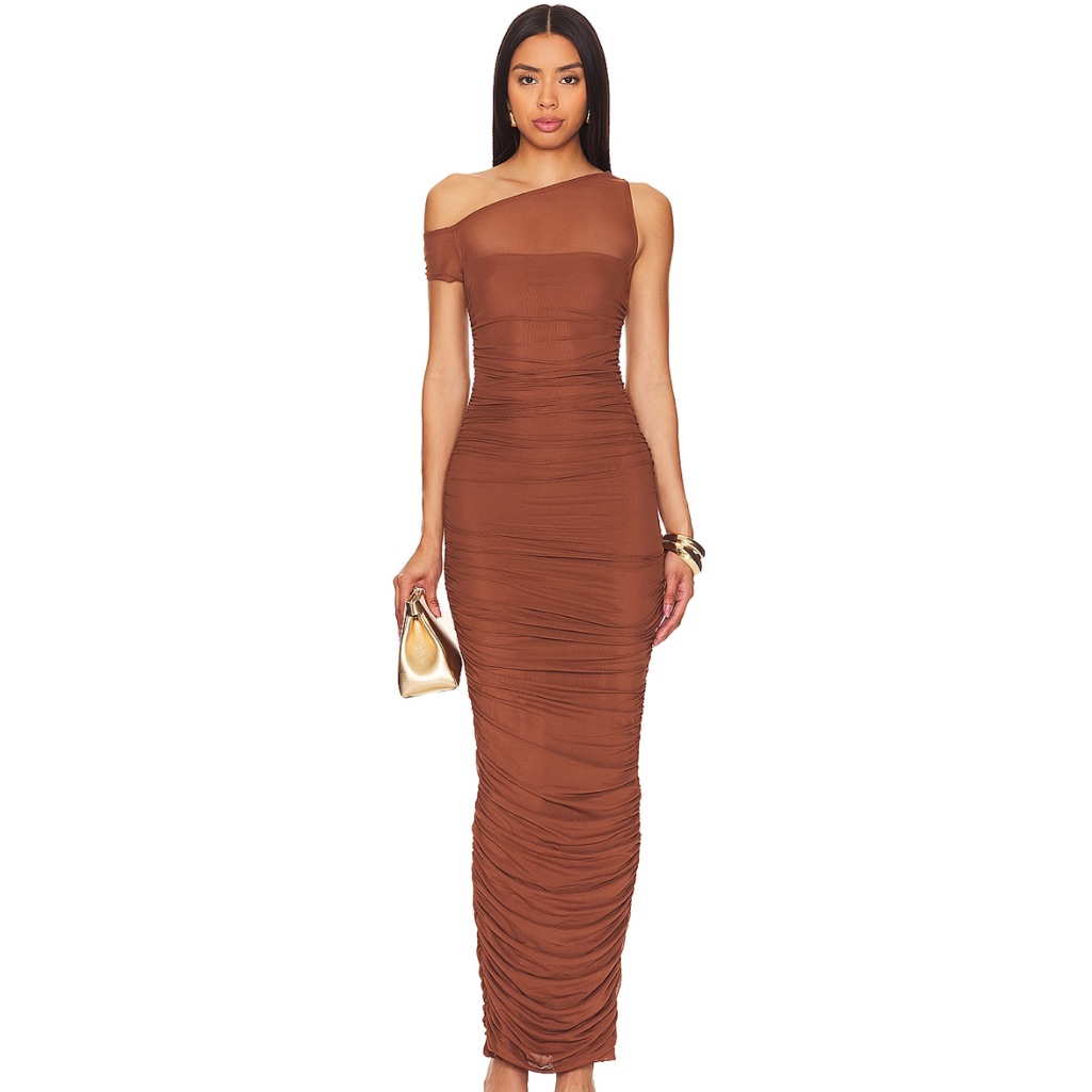 Revolve Afrm Biona Maxi Dress In Dark Clay - Size Xxs